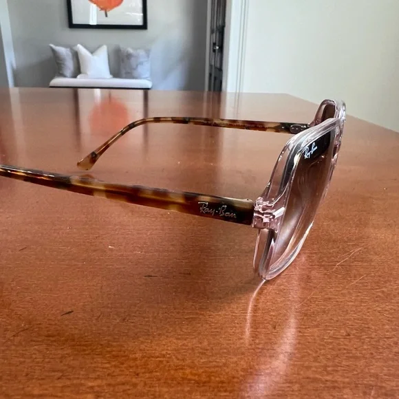 Ray-Ban Clear Frame Sunglasses with Brown Lenses - Picture 4 of 8